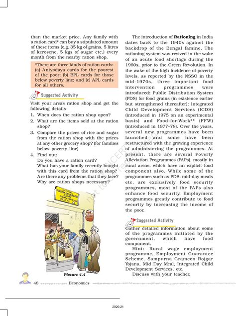 Food Security In India - NCERT Book of Class 9 Economics