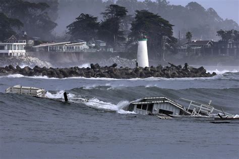 California Pier Collapse Video Shows Santa Cruz Wharf Partially Washed ...