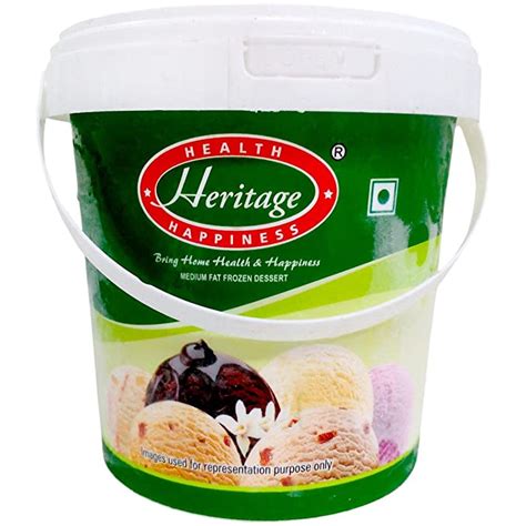 Heritage Ice Cream - Anjeer Badam, 1L Tub : Amazon.in: Grocery ...