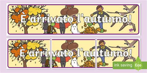 Striscione di Benvenuto dell'Autunno | Scuola Primaria