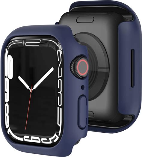 Spigen TPU, PC Thin Fit Cover Case for Apple Watch 9/8/7 (45mm) - Black ...
