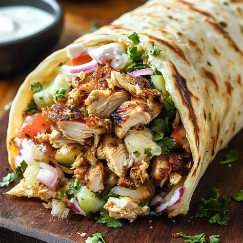 Tasty Grilled Chicken Shawarma Wrap - Cuisine Genial