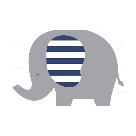 Blue Elephant Theme Standing Cutout | Personalized Birthday Party ...