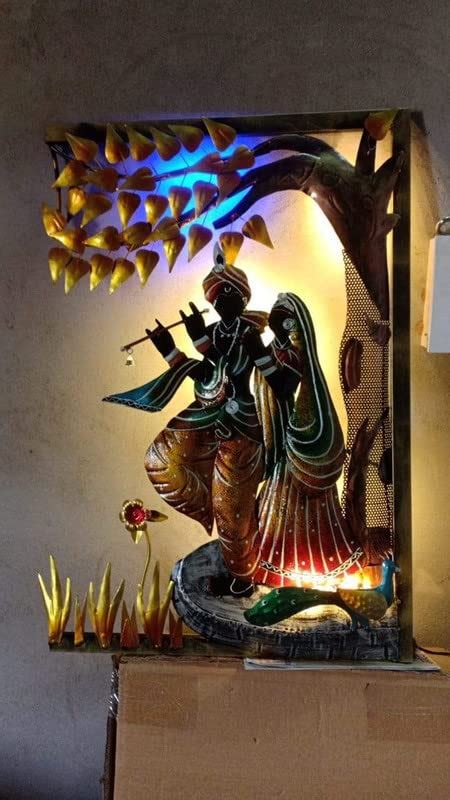 RHD | Metal Wall Hanging wall sculptures Home décor(RADHA KRISHNA UNDER ...
