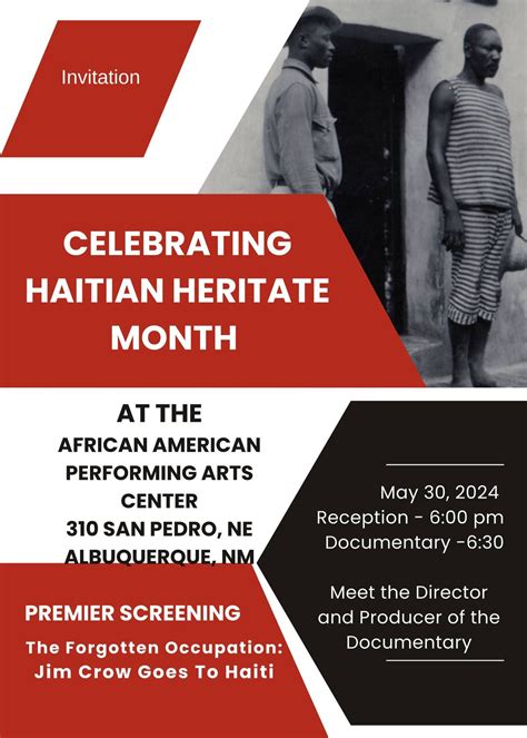 Haitian Heritage Month Film Screening, African American Performing Arts ...