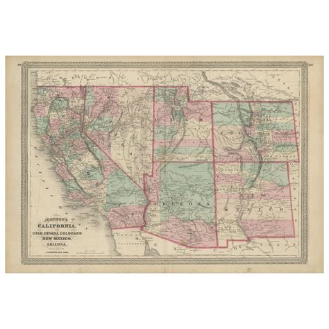 Antique Map of New Mexico at 1stDibs