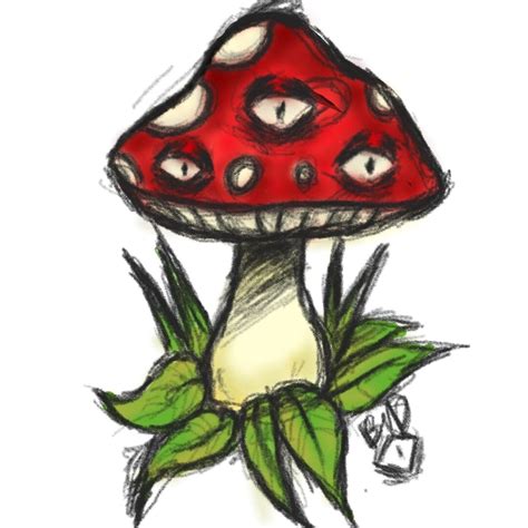 Mushroom Head Drawing at Mary Spurr blog