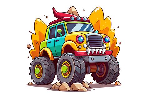 Monster Truck Clipart Vector Graphic by Depict_Design · Creative Fabrica