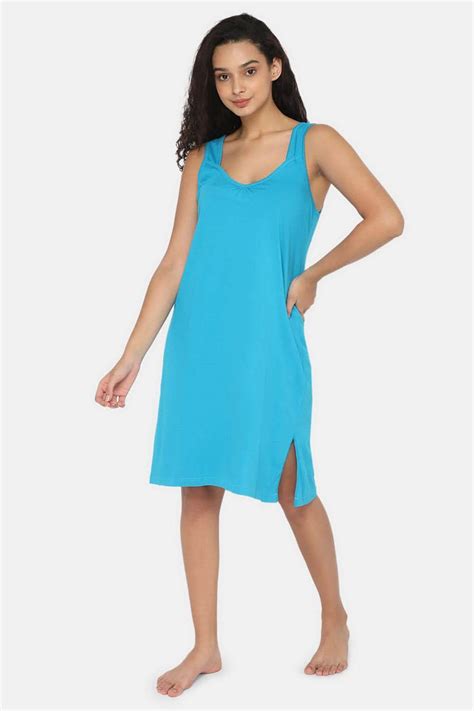 Buy Cotton Night Slip for Women | Intimacy Sleeveless 3/4th Night Slip
