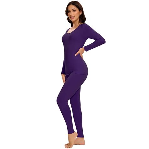 COMFREE Thermal Underwear for Women Long Johns Set Crew Neck Long ...