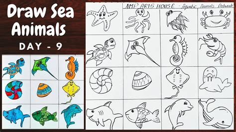 How To Draw Sea Animals Draw So Cute at Elijah Gannon blog