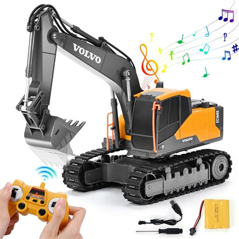 DOUBLE E Volvo Licensed Remote Control Excavator RC Excavator Toy for ...