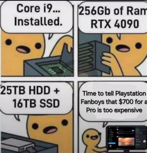 Image result for PS5 vs PC Meme