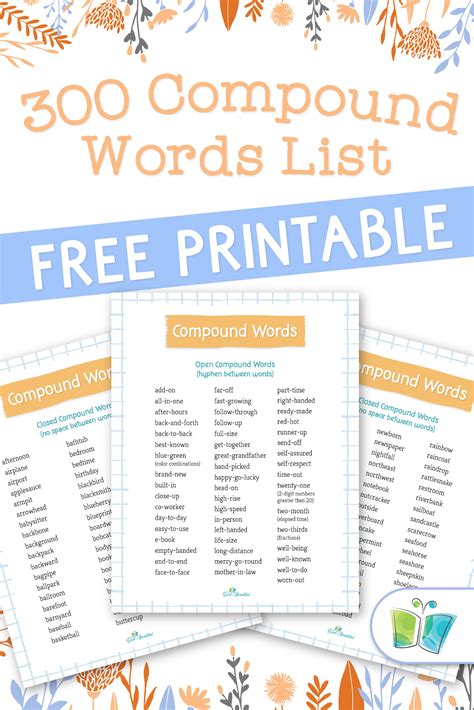 Free Printable Compound Words List