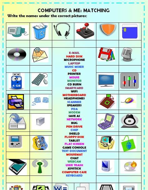 Worksheet Using Computer Matching 的图像结果