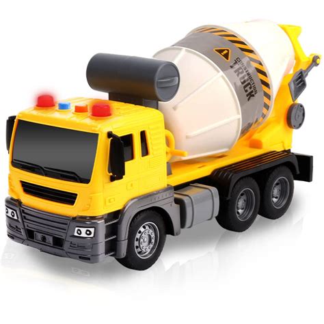 ArtCreativity Light Up Cement Truck, Cement Mixer Toy Truck with Lights ...
