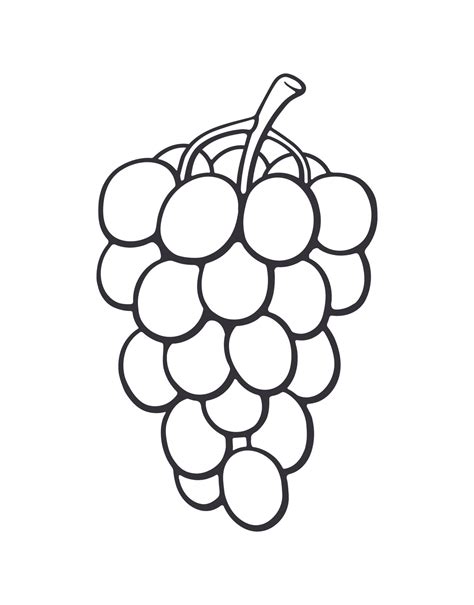 Grapes Picture Outline at Sergio Hasting blog