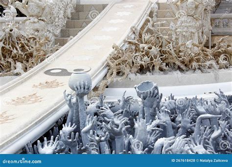 Details of the White Temple (Wat Rong Khun). Chiang Rai, Thailand Stock Photo - Image of white ...