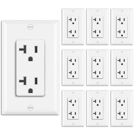Snapklik.com : BESTTEN 10 Pack 20 Amp Decor Receptacle Outlet, Standard ...