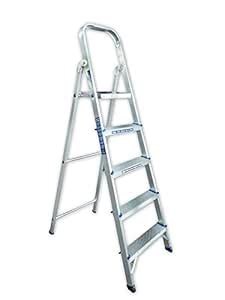 5 Step Foldable Aluminum Ladder for Home Use/Wide Anti Skid Step Ladder ...