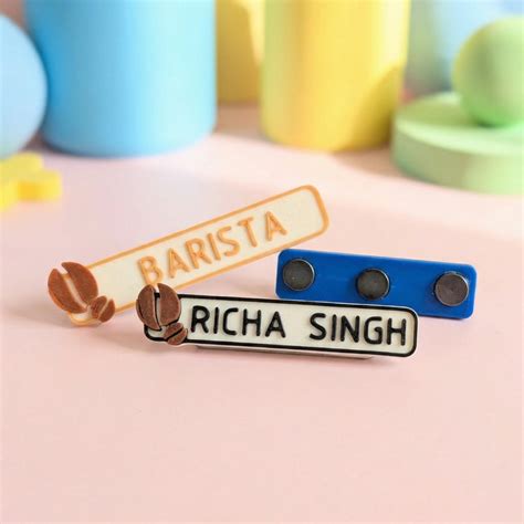 Customized Name Tags with Pins and magnets – FormSolid