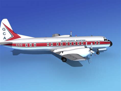 Lockheed L188 Electra HP Gulf Coast Aviation Modelo 3D $129 - .3dm .3ds ...