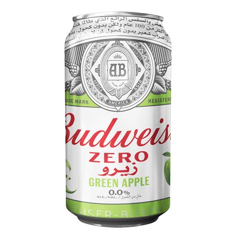 Budweiser Zero 0% Green Apple Alcohol Free Beer 6 x 330ml Online at ...