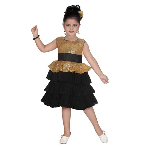 ANVI Collection Girls Birthday Dress and Party Gown-an C 1656_Black_2-3 ...