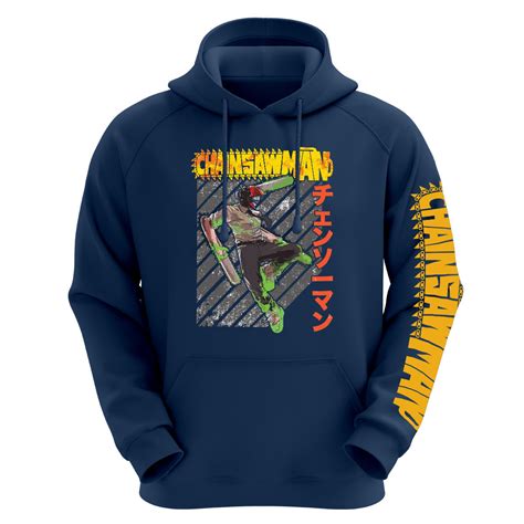 Chainsaw Man Navy Unisex Anime Hoodie – Dudeme