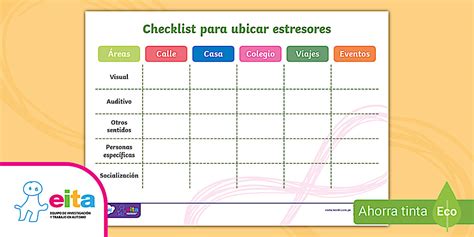 FREE! - Checklist para ubicar estresores en niñas y niños autistas