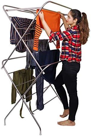 PARASNATH 12 Road Stainless Steel Drying Rack Extra Large Foldable ...