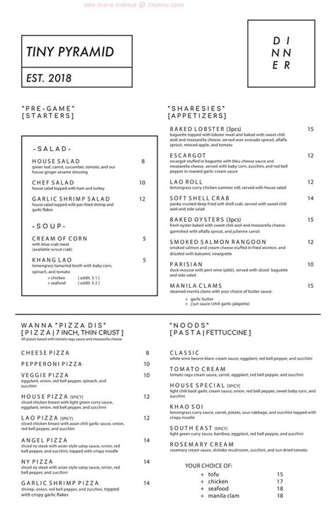 Image result for Tiny Pyramid Menu