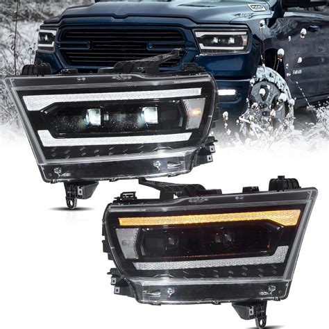 Amazon.com: VLAND Headlights Assembly Fit for 2019-2024 Dodge RAM 1500 ...