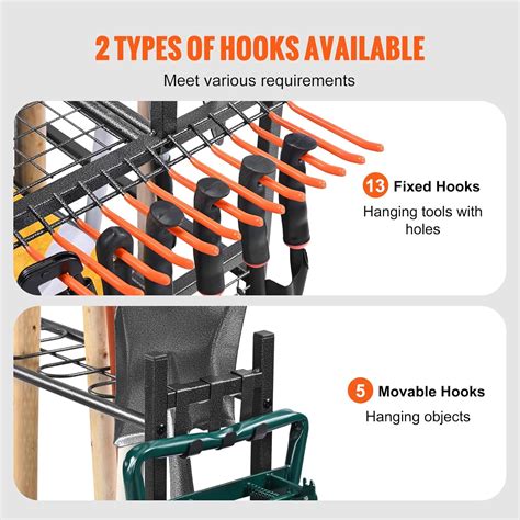 VEVOR Garden Tool Organizer, 16 Slots with Hooks, India | Ubuy