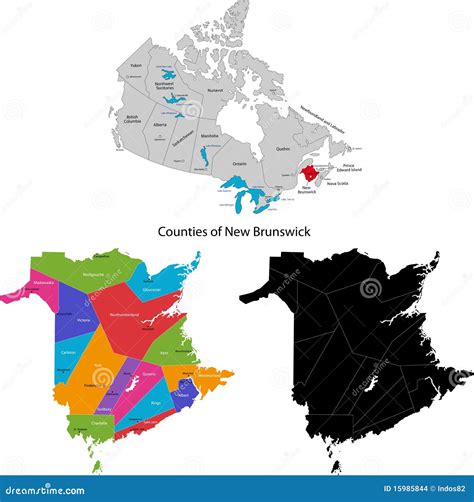Province of Canada - New Brunswick Stock Vector - Illustration of ...