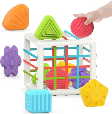 ADKD Shape Sorter Toy for Babies Colorful Elastic Bands Montessori Toys ...