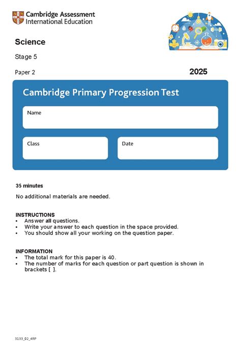 Science Stage 5 Paper 2 Exam 2025 - 35 Min Duration - Studocu