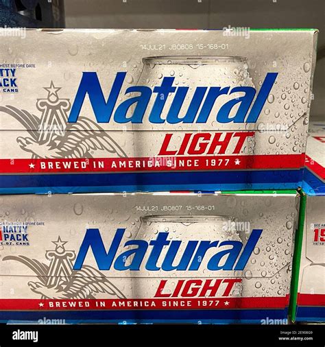 Orlando,FL USA - January 26, 2021: A case of Natural Light Beer also ...