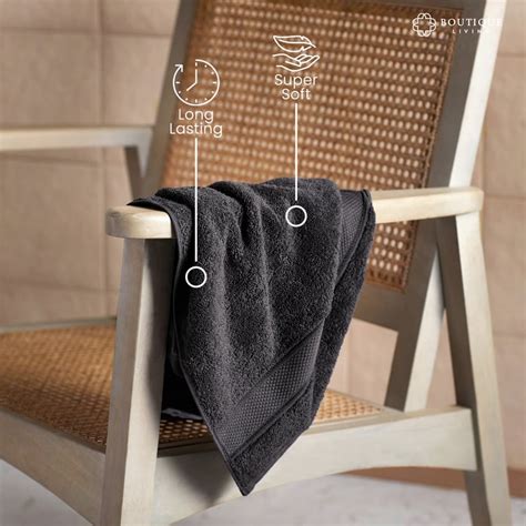 Buy BOUTIQUE LIVING Luxe Loom Set of 2 Cotton Hand Towels - 60x40cm ...