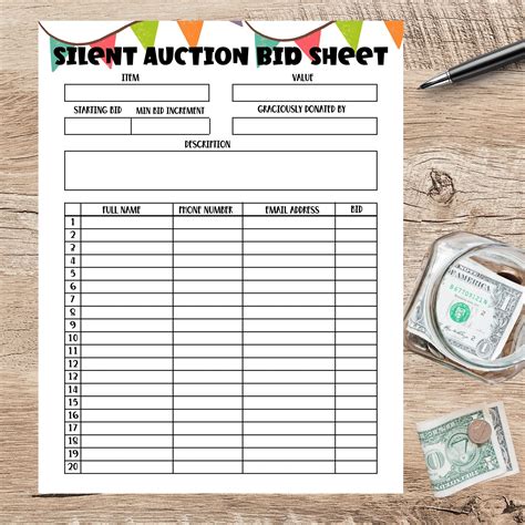Best 12 Free Bid Sheet Templates (Silent Auction) – Word, Excel, PDF ...
