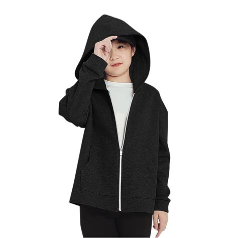 CLOISE Black Girls Hoodie Boys Youth Long Sleeve Hooded Zip up ...