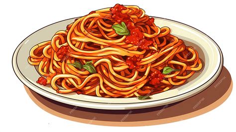 Premium Photo | Hand drawn cartoon delicious pasta illustration