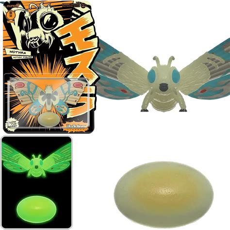Buy Super7 Mothra Godzilla Glow in The Dark Reaction Action Figure ...