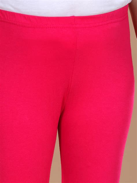 Girls Pack of 2 Solid Leggings- Blue & Fuchsia – Stylestone