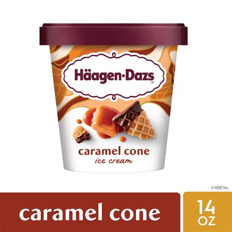 Haagen Dazs Caramel Cone Ice Cream, Kosher, 1 Package, 14oz - Walmart.com