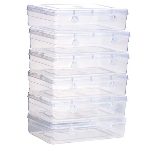 Chetan Clear Plastic Medium Storage Boxes (Multi, Standard Size 17 x 12 ...
