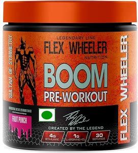 FLEX WHEELER Nutrition Boom Advanced Pre Workout | Explosive Energy ...