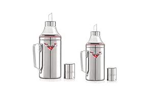 VARNA STAINLESS STEEL Oil Dispenser with Handle Combo (1 Litre & 750 ml ...