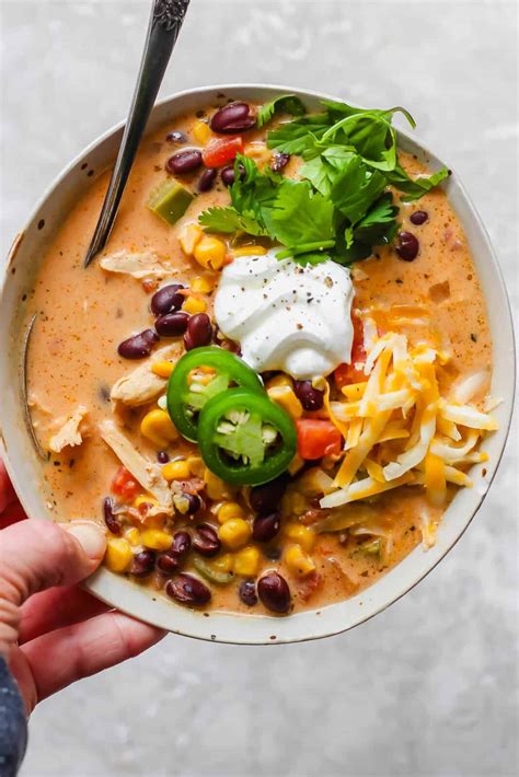 Creamy Chicken Taco Soup - The Wooden Skillet