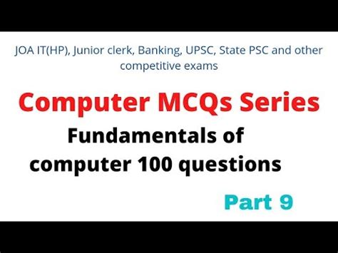 Computer GK MCQs | Fundamentals of Computer | Part 9 | Computer ...